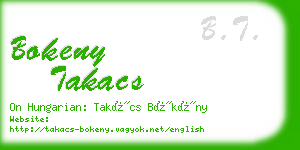 bokeny takacs business card